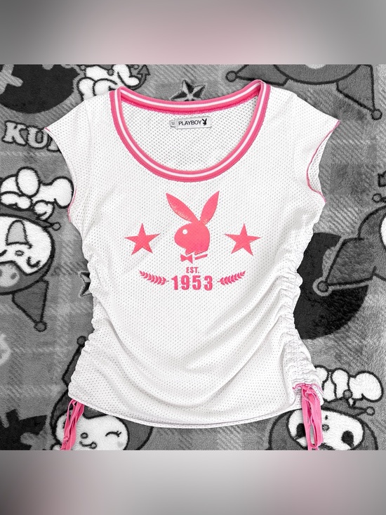 PLAYBOY Tops - Playboy Cinched Waist Jersey Top
